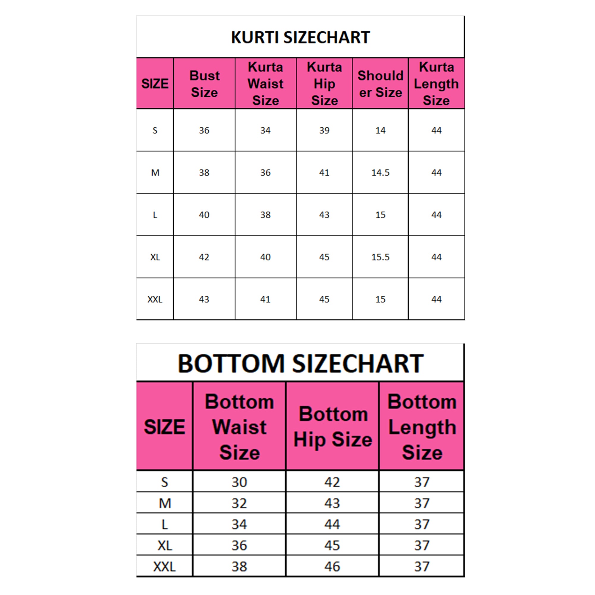 Use Our Size Chart to Find Your Ideal Kurta Size - Swasti Clothing